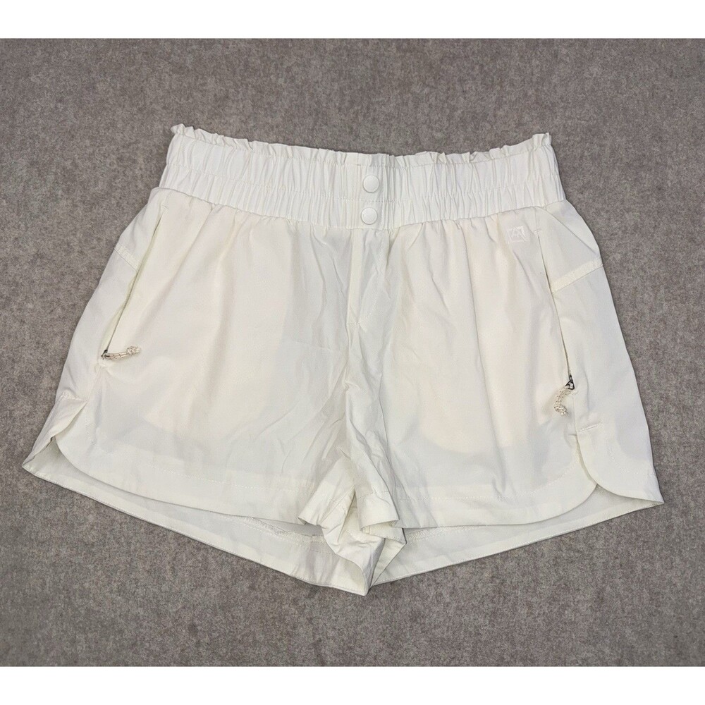 Avalanche Women’s M White Athletic Activewear Shorts Nylon Spandex Pockets
